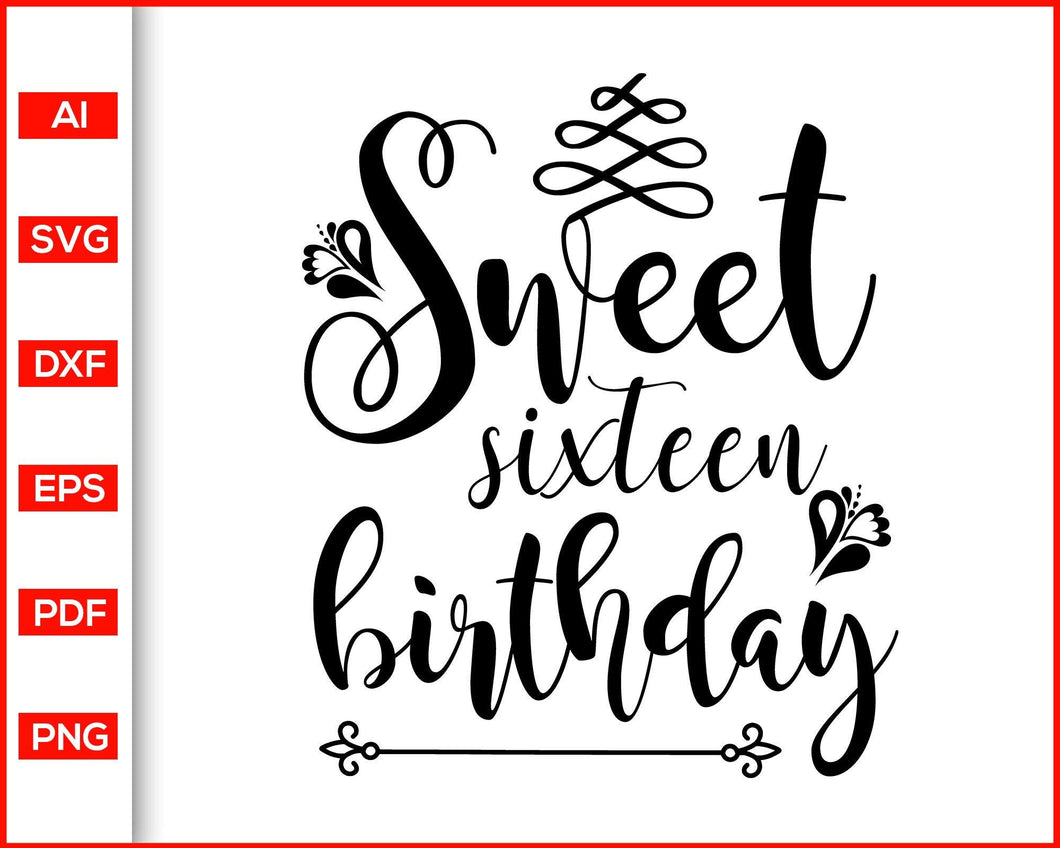 Free Free 115 Svg Sweet 16 SVG PNG EPS DXF File