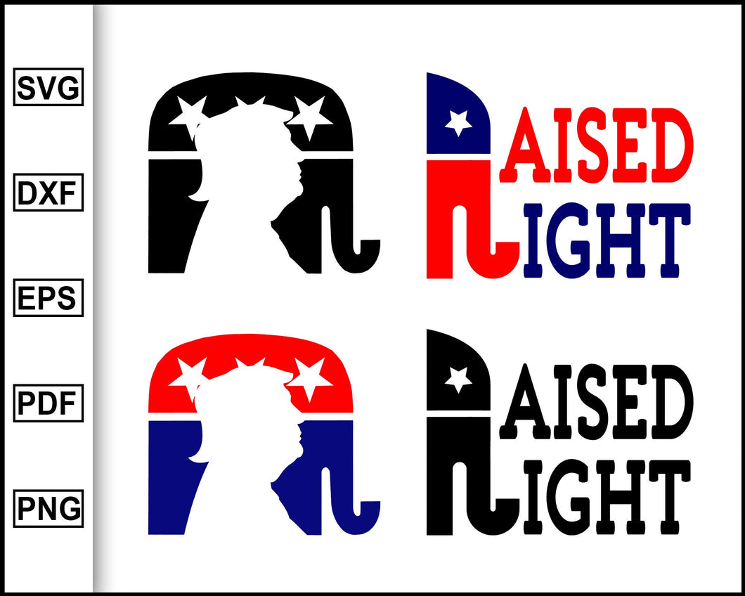 Trump Republican Elephant Svg Raised Right Republican Elephant Keep Editable Svg File