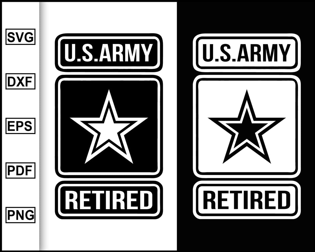 Download Us Army Retired Svg Us Army Ranks Army Svg Army Star Retired Army Editable Svg File