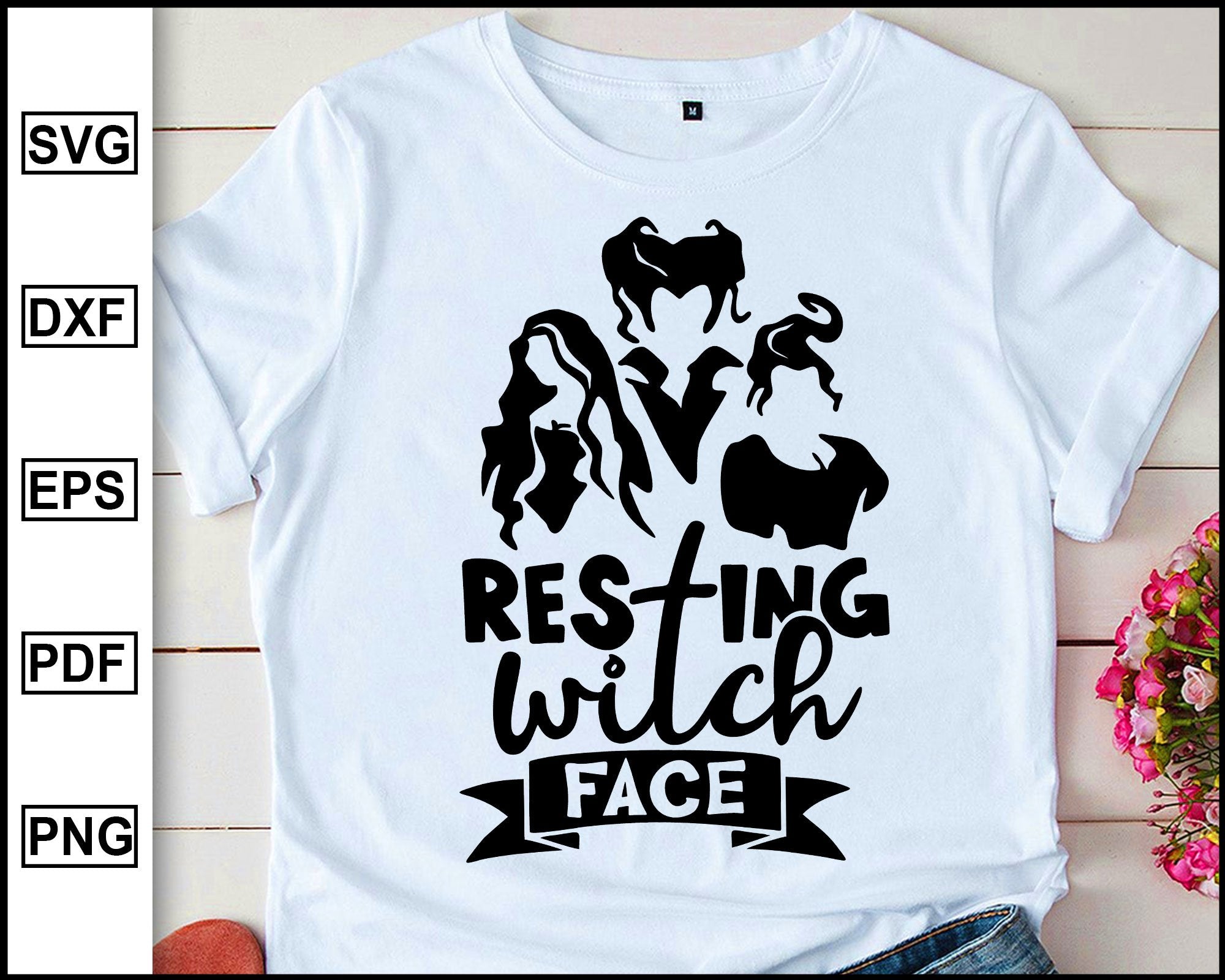 Download Resting Witch Face Sanderson Sister Halloween Svg Halloween T Shirt Editable Svg File