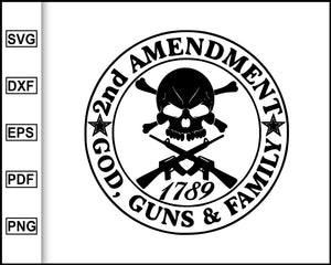 Download 2nd Amendment God Guns And Family Ar 15 Right To Bear Arms Cut File Editable Svg File