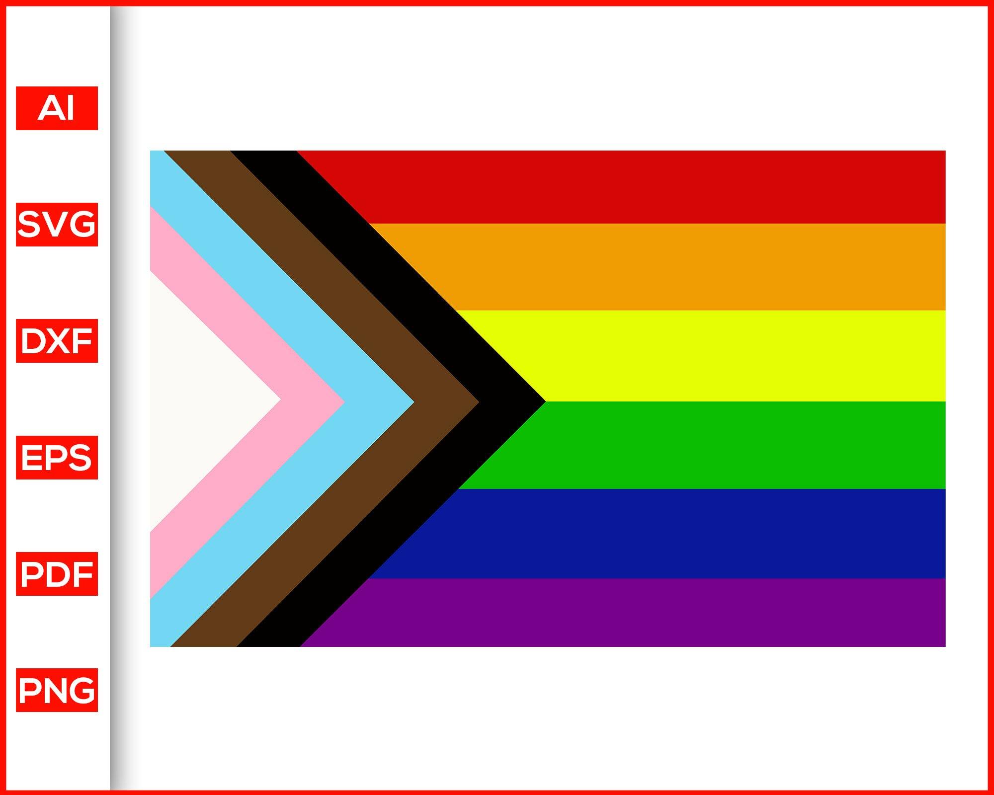 Download Progress Pride Flag Svg Lgbtqaa Rainbow Svg Pride Svg Lgbt Svg Gay Editable Svg File