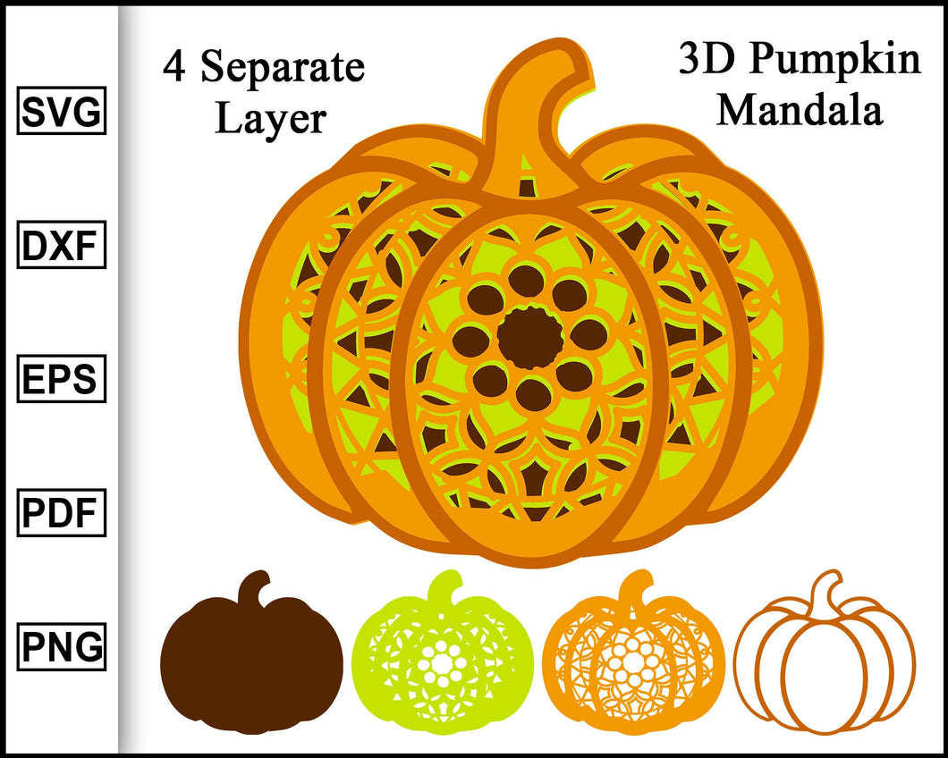 Download Pumpkin Mandala Svg Fall Svg Thanksgiving Svg Autumn Svg Cut File Editable Svg File