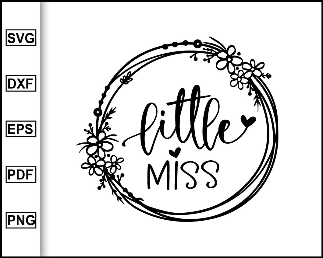 Download Little Miss Svg Cut File Baby Girl Svg Silhouette Cameo Svg Cricut Editable Svg File