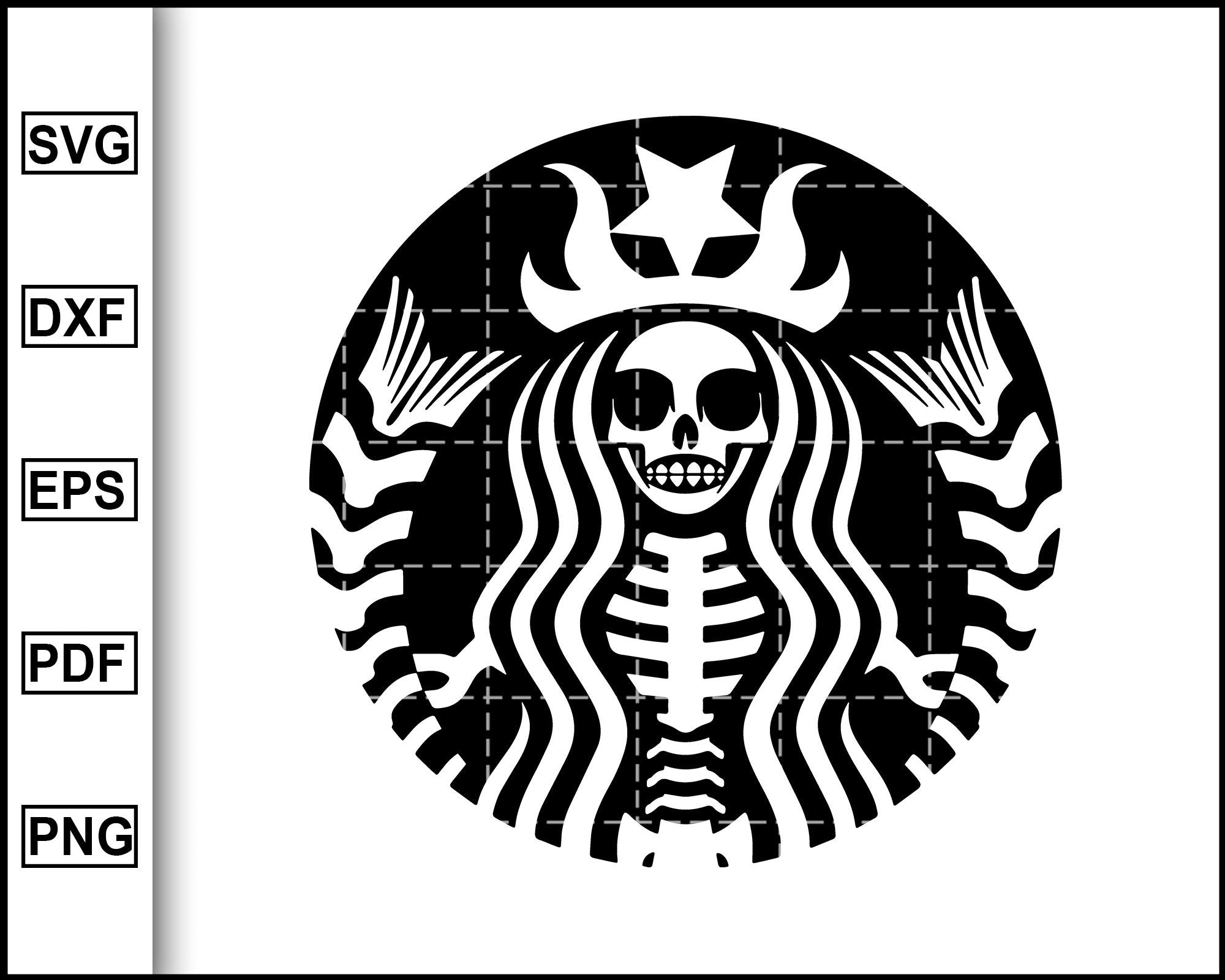 Download Starbucks Skeleton Svg Skeleton Shirt Halloween Shirt Coffee Lover Editable Svg File