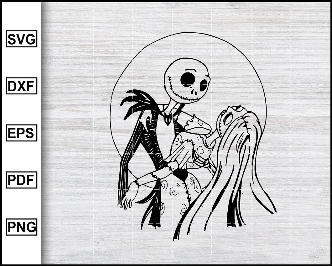 Download Jack And Sally Svg Jack Skellington Svg Nightmare Before Christmas S Editable Svg File