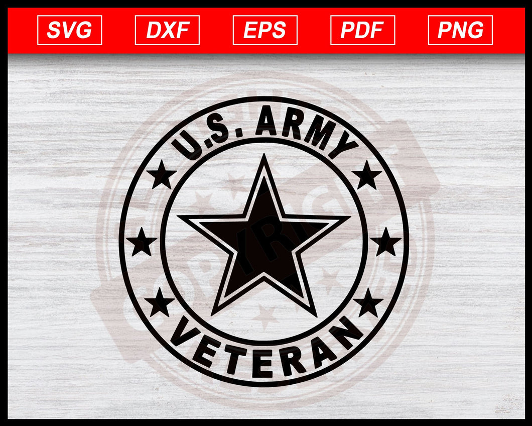 Download Us Army Veteran Logo Svg Instant Download Cricut Cut Files Silhouette Editable Svg File