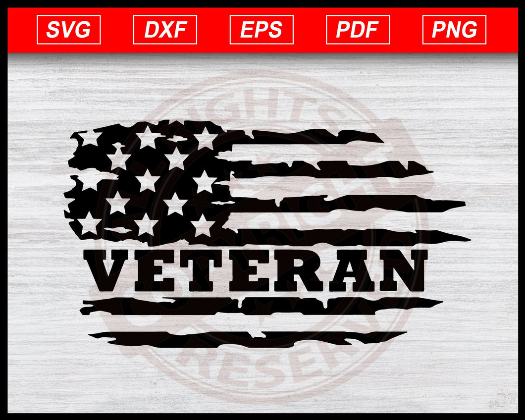 Download Veteran Distressed Usa Flag Svg American Flag Svg Instant Download Cr Editable Svg File