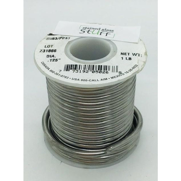 Avril 60/40 Premium Solder for Stained Glass 1 Pound Spool, 1/8 Diameter,  60% tin 40% Lead - Made in USA!