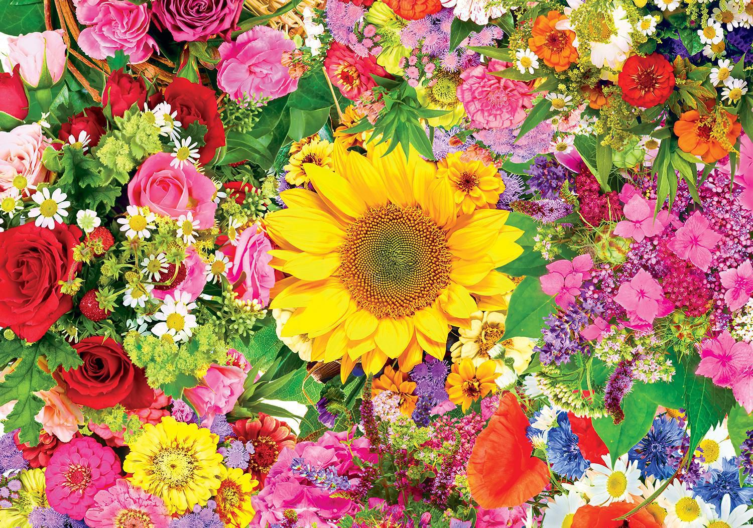 Kodak Premium Puzzles - Colourful Flower Bed 1500 piece | I Love Puzzles