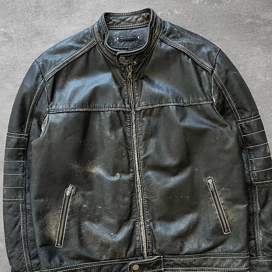 2000s Wilsons Leather Cafe Racer Jacket – Ametora