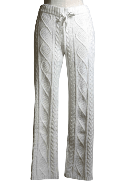 ivory textured cable knit sweater lounge pant from PJ Salvage