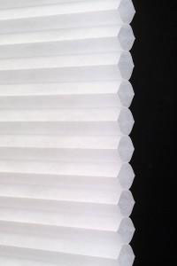 Close-up of Elite cellular shades from the side