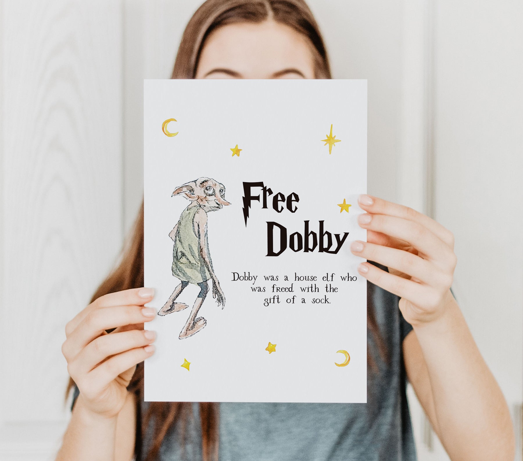 Free Dobby Baby Shower Game | Harry Potter Game Printable – Magic Paperie