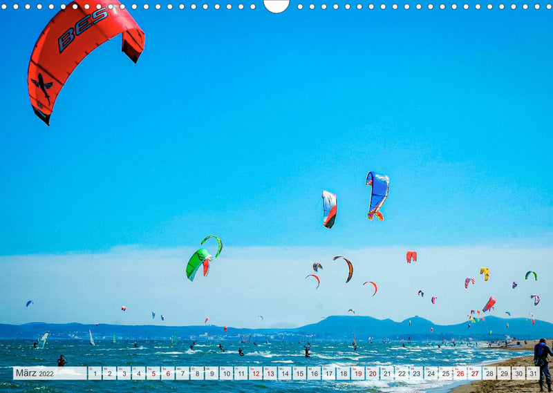 Faszination Kitesurfen (Wandkalender 2022 DIN A3 quer)