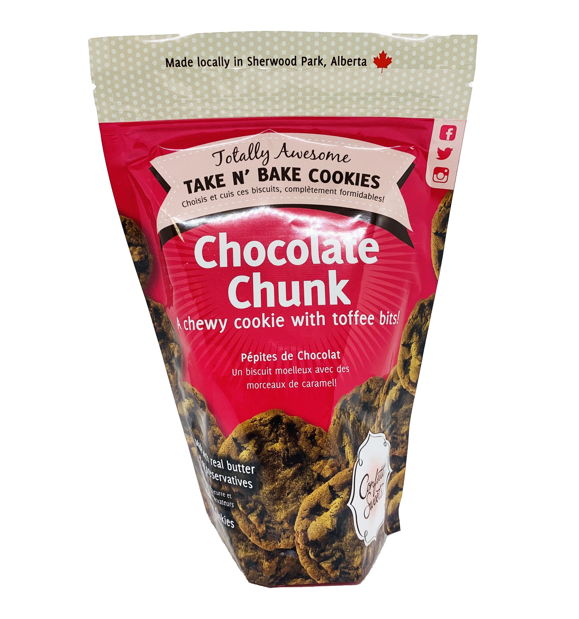 Image of Take N' Bake Cookie Dough, Chocolate Chunk. (8 cookies)