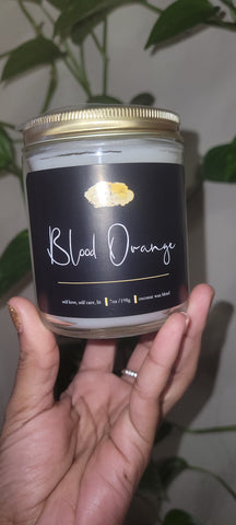 blood orange scented candle