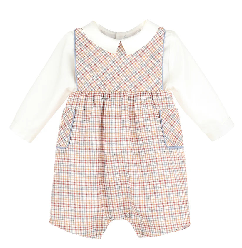 Maple Check Pocket Shortall Set sz3