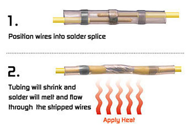 Extending Motorcycle Handlebar Wires with Heat Shrink Solder Tubes