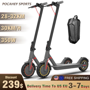 350W Adults Electric Scooter 36V 10.4AH 30km/h Max Speed 8.5 inch Solid Tires eScooter Electric Kick Scooter 35KM Range with APP - Crazy RC Toys