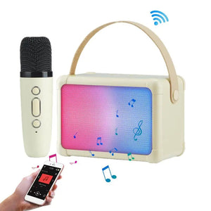 Karaoke Machine Handheld Speaker Wireless Portable Karaoke Speaker With Microphone Wireless Speaker For Kids Toddler Home Party - Crazy RC Toys
