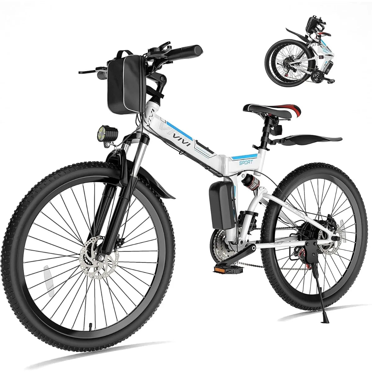 Electric Mountain Bike 26'' Commuter Ebike  Adults Foldable 500W (Peak 750W)  20MPH Adult Electric Bicycles with Up to 50 Miles