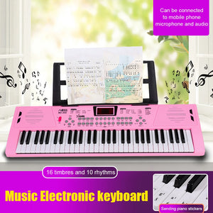 61 Keys Piano Musical Keyboard with Built-In Dual Speakers Kids Piano Electronic Keyboard Synthesizer Instrument Educational Toy - Crazy RC Toys