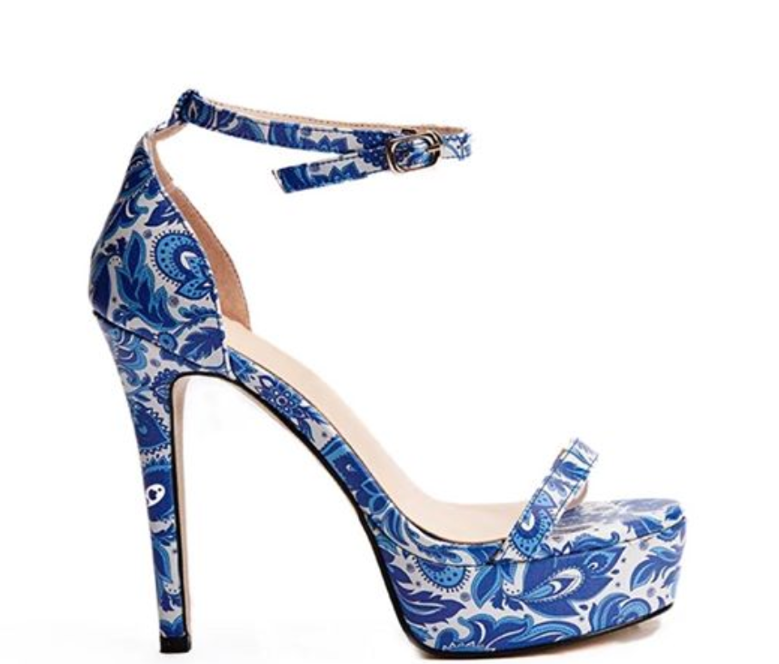 electric blue high heels