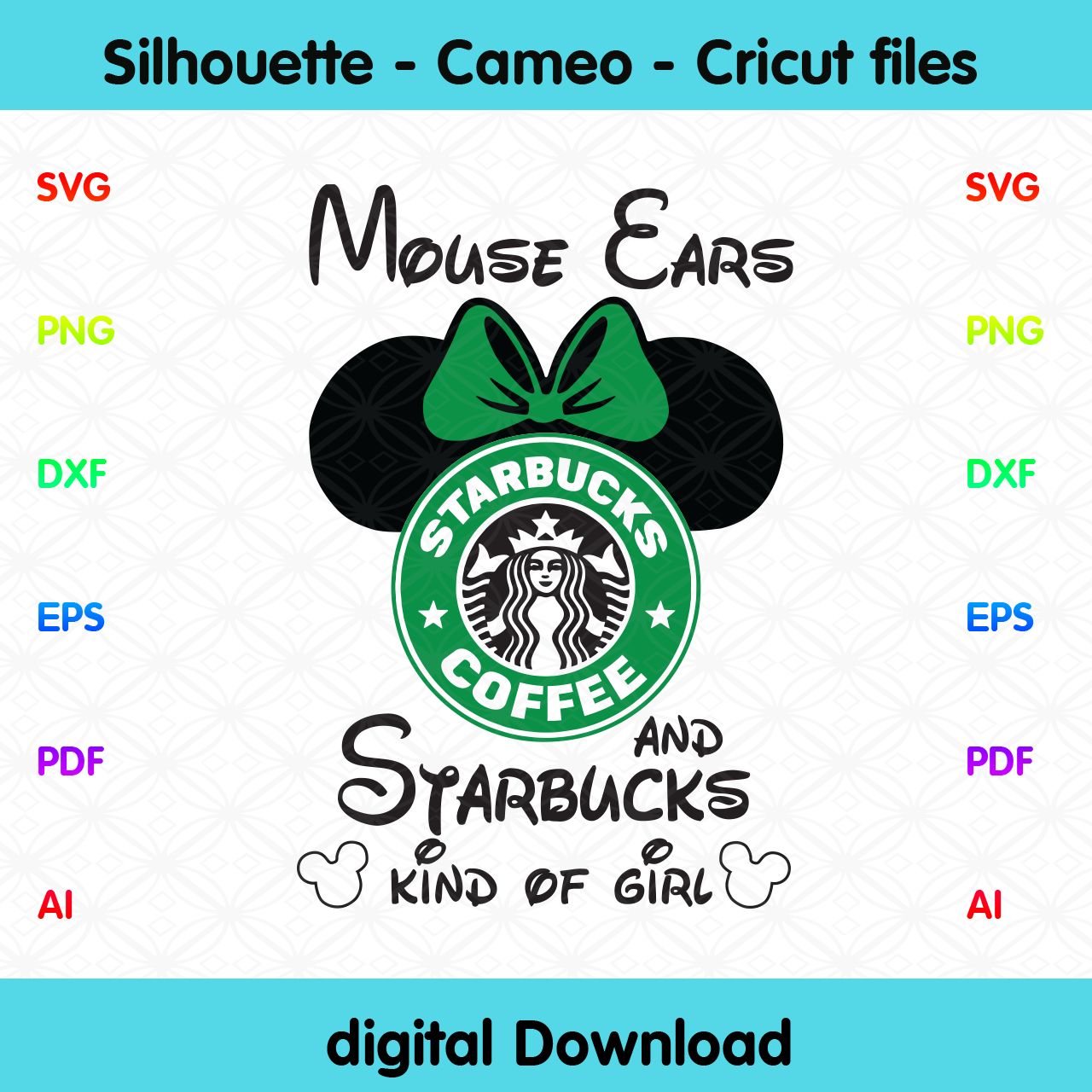 Download Mouse Ears Starbucks Svg Mouse Head Logo Svg Starbucks Svg Kind Designcutsvg