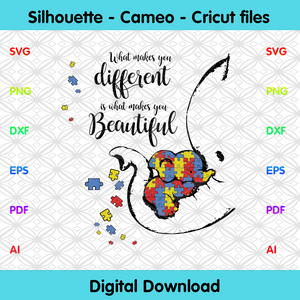What Makes You Different Is What Makes You Beautiful Svg Autism Svg Designcutsvg