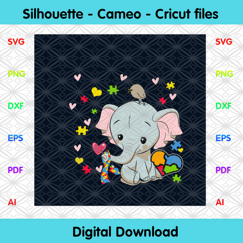Download Autism Svg Tagged Autism Elephant Svg Designcutsvg