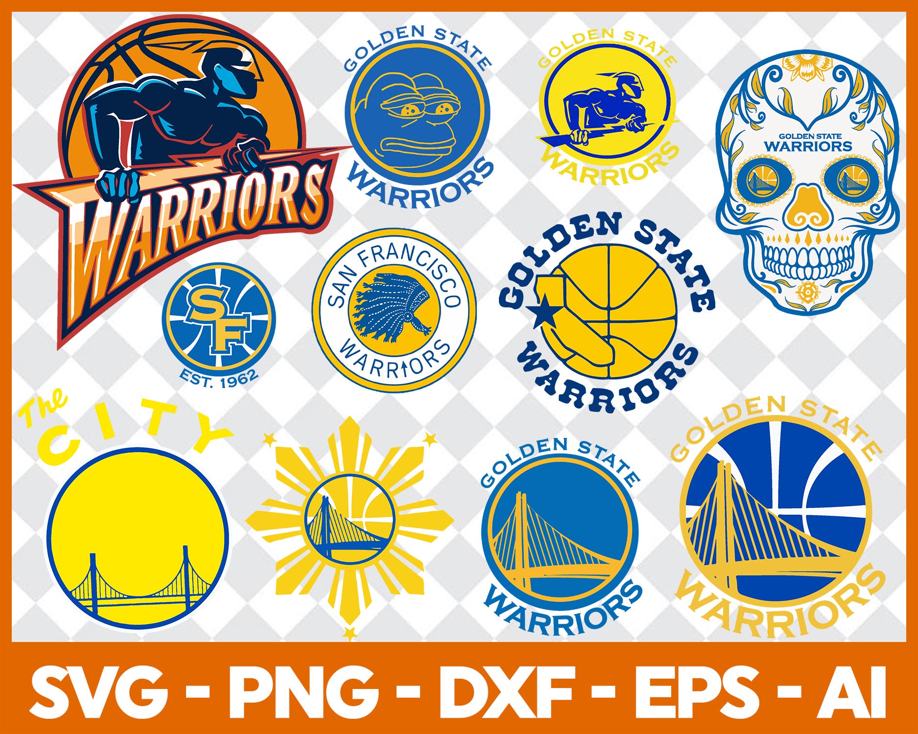 Download Golden State Warriors Bundle Svg Sport Logo Bundle Nba Svg Basketball Designcutsvg