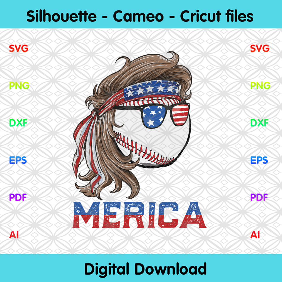 Download Baseball Mullet 4th Of July American Flag Svg Independence Svg Sport Designcutsvg