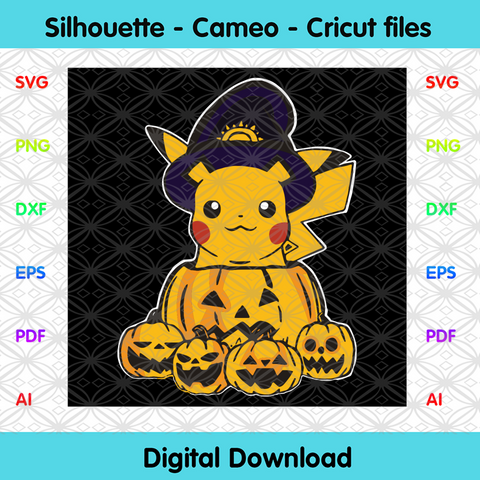 Halloween Svg ged Pikachu Gift Designcutsvg