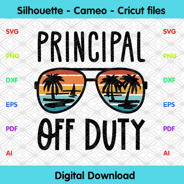Principal Off Duty Retro Summer Sunglasses Svg File For Cricut For S Designcutsvg