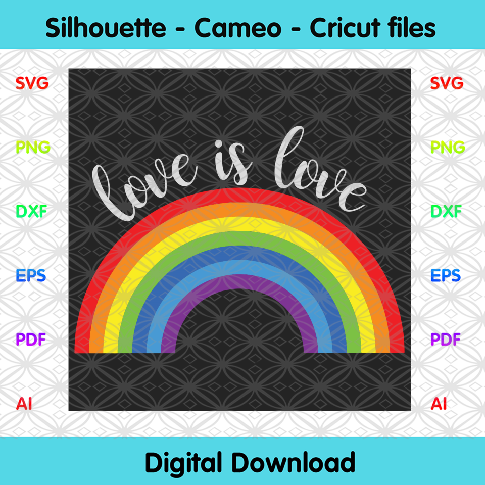 Download Vintage Rainbow Lgbt Love Is Love Svg Lgbt Svg Love Is Love Svg Gay Designcutsvg