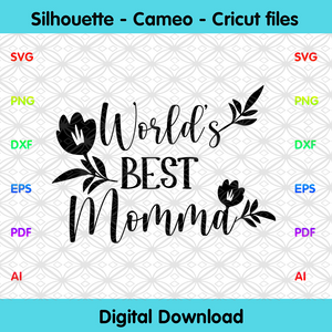 Download Worlds Best Momma Svg Mothers Day Svg Best Mom Svg Momma Svg Mom S Designcutsvg