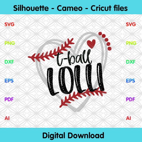 Download T Ball Lolli Svg Mothers Day Svg Sport Svg Baseball Grandma Svg Lo Designcutsvg