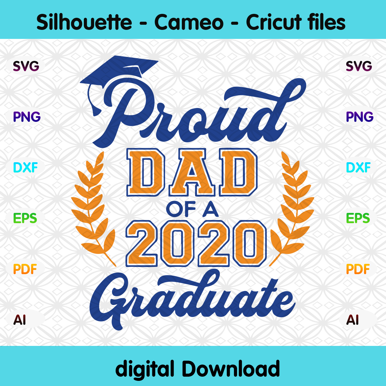 Download Proud Dad Of 2020 Graduate Proud Dad Svg Graduate Svg Graduation Sv Designcutsvg