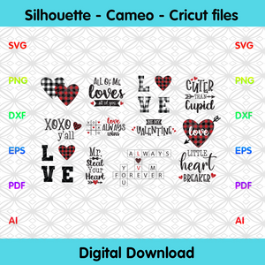 Download Valentine Bundle Svg Valentine Svg Plaid Valentine Svg Plaid Heart Designcutsvg