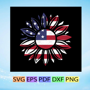 Download American Flag Sunflower Svg 4th Of July Independence Day American Flag Designcutsvg