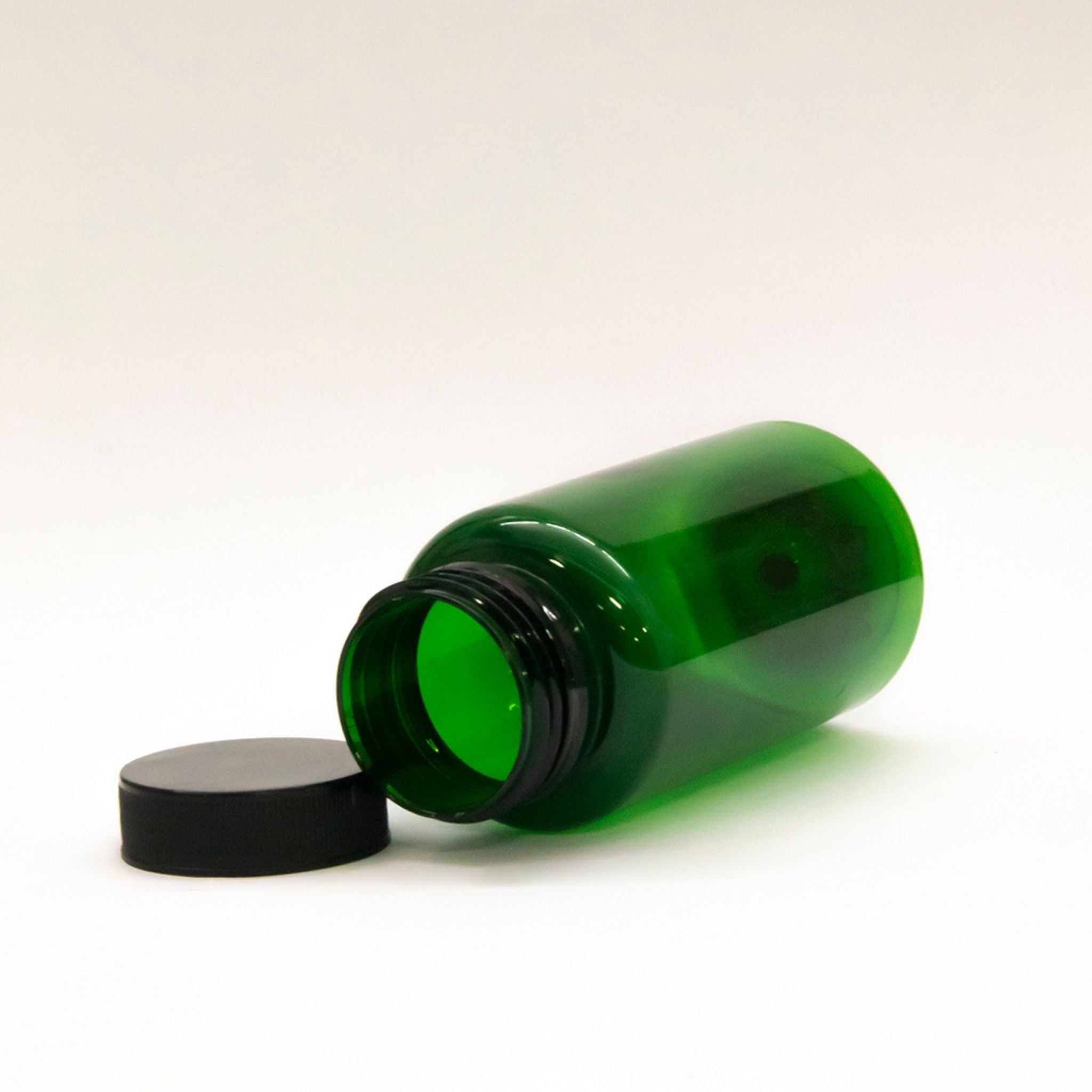 150ml PET Empty Green Bottle - for Ayurvedic Powder Storage, Capsules & Tablets Store Bottle/Air Tight Container