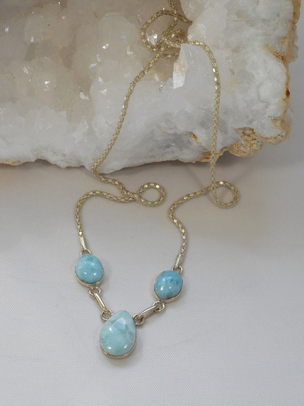 Delicate Larimar Necklace 3 – Andrea Jaye Collection
