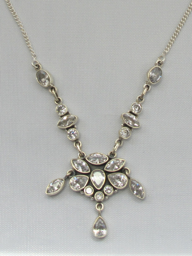 Delicate White Topaz Necklace 1 – Andrea Jaye Collection