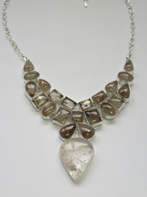 Golden Rutilated Quartz Crystal Gemstones Necklace 2 – Andrea Jaye ...