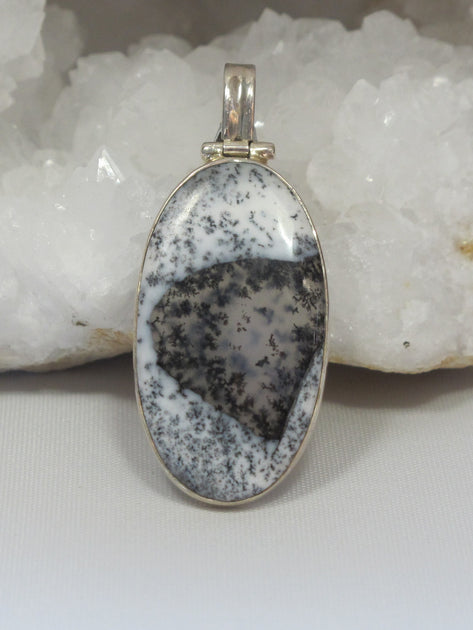 Dendritic Opal Oval Pendant 1 – Andrea Jaye Collection