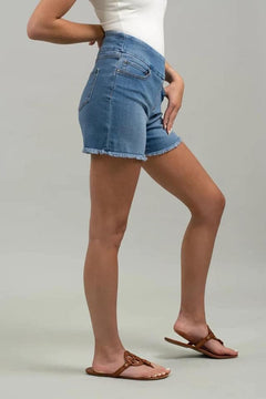 Fray Hem Denim Short