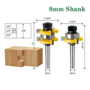 LANG TONG 2Pcs tools  Joint Assemble Router Bits Tongue & Groove T-Slot Milling Cutter for Wood Woodwork Cutting Tools LT006 - SEDMECA Express