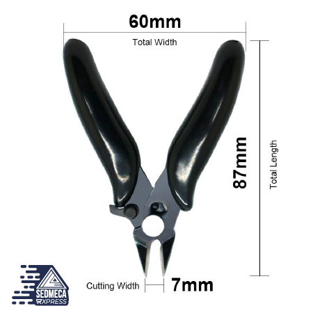 1pcs Diagonal Pliers Small Soft Cutting Electronic Pliers Mini Wire Cutters  Wire Insulated Rubber Handle Model Hand Tools
