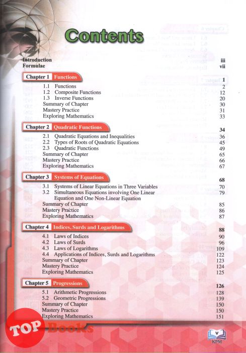 Mathematics Form 4 Textbook Answers